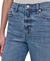 Dkny Jeans Women's High-Rise Classic Straight-Leg Raw-Hem