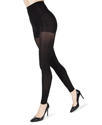 MeMoi Women's Completely Opaque 80 Denier Control Top Footless Tights Mo-343