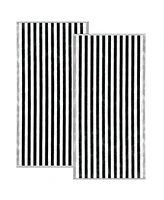 Linery & Co. Oversized Cotton Stripe Border Beach Towel