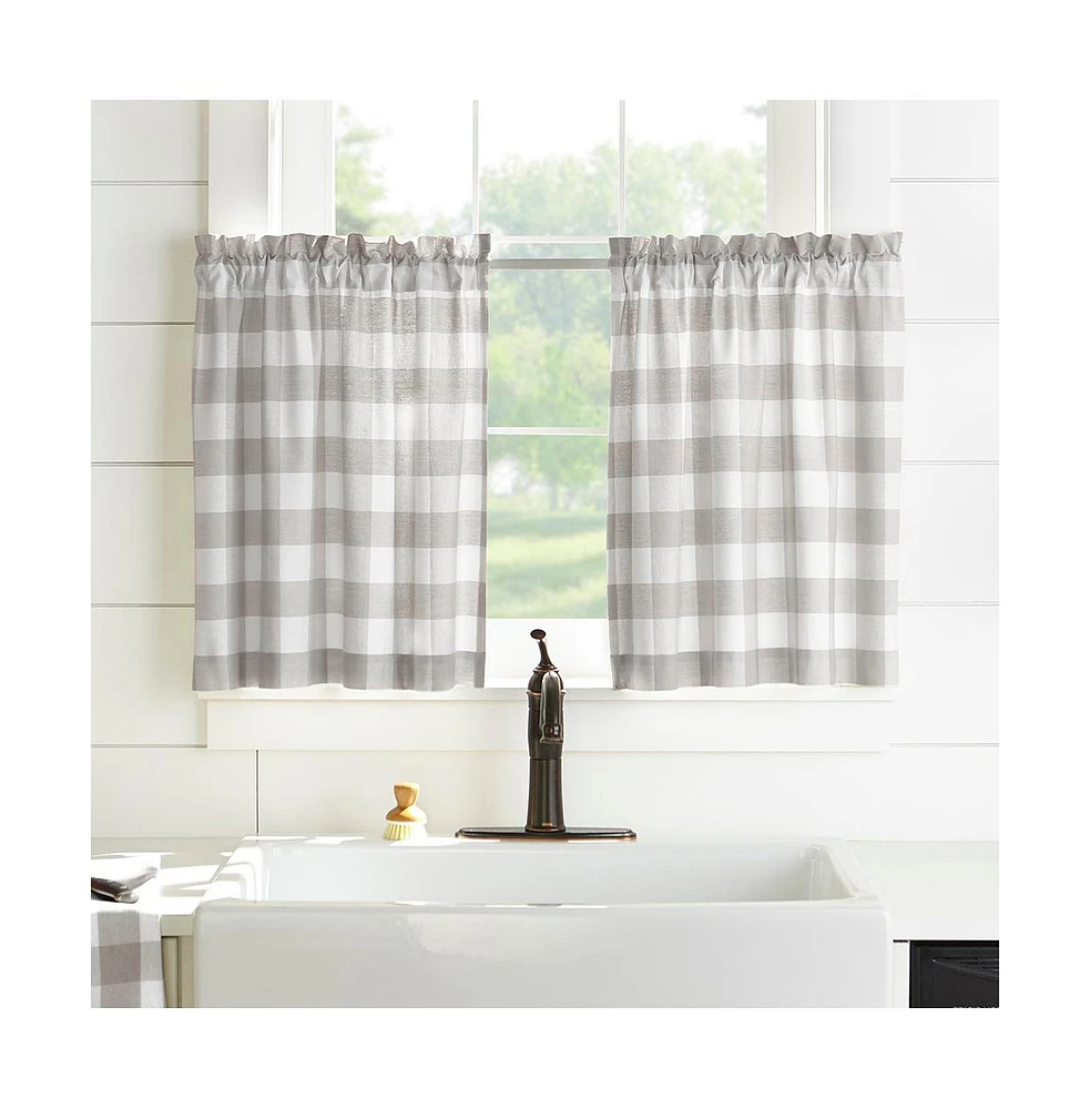 Elrene Home Fashions Farmhouse Living Buffalo Check Window Tier Set