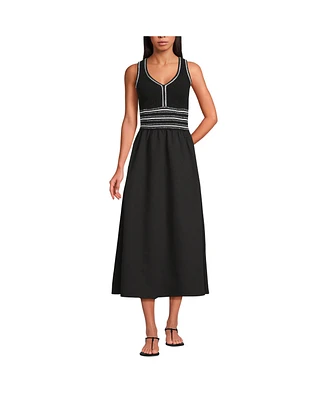 Lands' End Women's Duet Vneck Sweater Dress