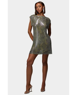 bebe Women's X Ciara Chainmail Mini Dress