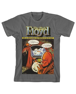 Pink Floyd Boys Dark Side Of The Moon Comic Art Charcoal T-shirt-Medium