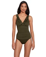 Lauren Ralph Lauren Women's Ruffle One Piece Swimsuit