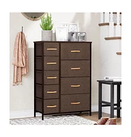 Steel and Fabric 9-Drawer Combo Dresser – Versatile Storage