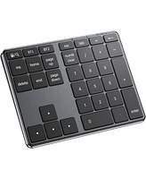 Number Pad, Aluminum Wireless Number Pad for Multi Devices, Usb-c Rechargeable, External 34-Keys