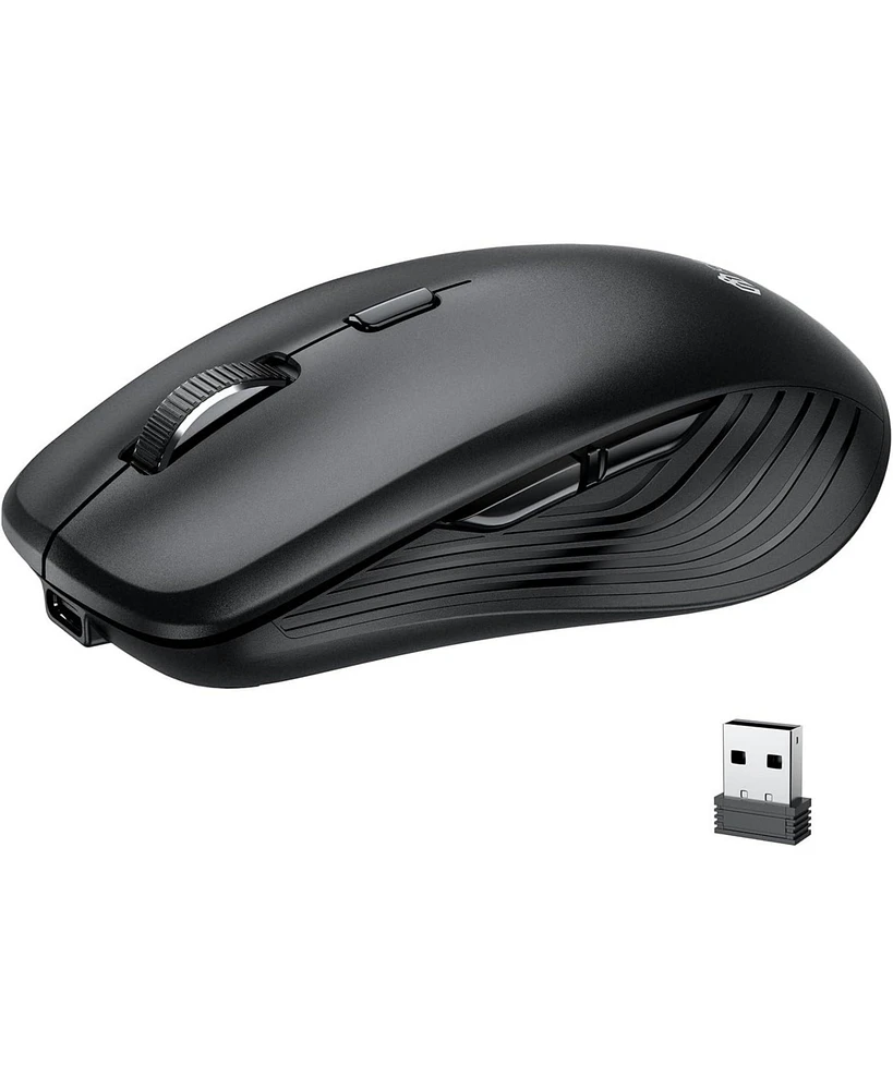 Wireless Bluetooth Mouse 2.4GHz Usb Receiver Rechargeable Silent Mouse