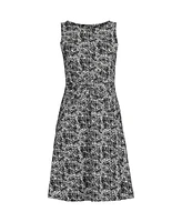 Lands' End Women's Cotton Modal Boatneck Twist Dress