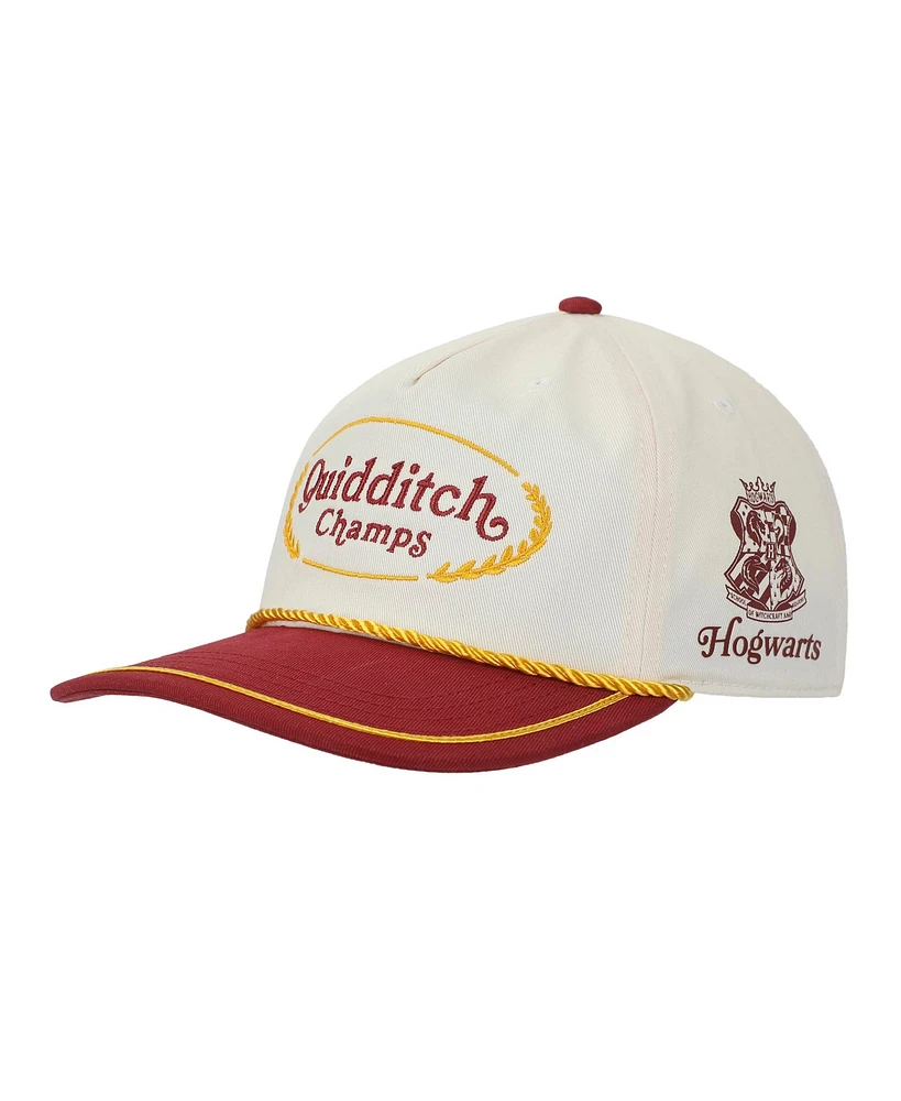 Harry Potter Men's Quidditch Champs White & Red Snapback Hat