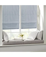 Basketweave Room Darkening Cordless Roman Shade, Single Panel for Bedroom, Thermal Insulated Window Blind Treatment for Living Room