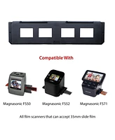 Magnasonic Long Tray Slide Film Holder for 35mm Compatible Film Scanners, Holds 4 Slides to Speed up Processing Time, Easy To Use, Gently Flattens and