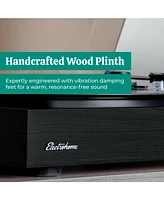 Electrohome Montrose Vinyl Record Player 2-Speed Belt-Drive Turntable, with Audio-Technica Stylus, Speed Control Motor, Built-in Preamp, Wood Plinth,