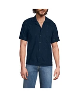 Lands' End Men's Textured Camp Collar Shirt