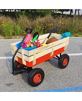 All Terrain Air Tires Outdoor Steel Garden Cart for Haulling Tools or Supplies in Your Backyard