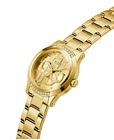 Guess Women's Analog Gold-Tone Stainless Steel Watch, 36mm