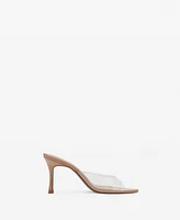 Mango Women's Vinyl Panel Heeled Shoes
