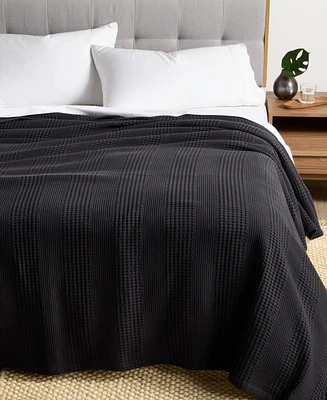 Oake Cotton Waffle Blanket, Full/Queen, Exclusively at Macy's