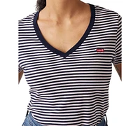 Levi's Plus Perfect V-Neck Striped T-Shirt