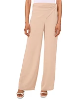 Sam & Jess Women's Pull-On Twist-Front Straight-Leg Pants