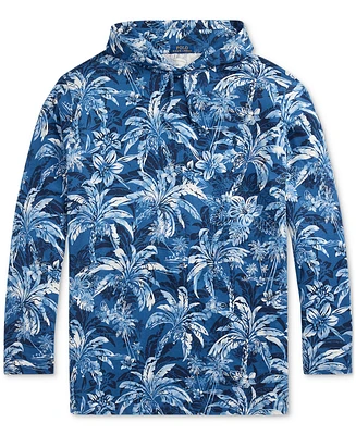 Polo Ralph Lauren Men's Big & Tall Tropical-Print Jersey Hooded T-Shirt
