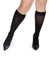 MeMoi Women's Microfiber Opaque 40 Denier Knee Highs Mm-480