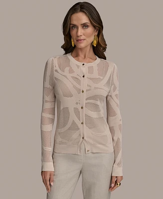 Donna Karan New York Women's Burnout Cardigan