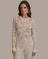 Donna Karan New York Women's Burnout Cardigan