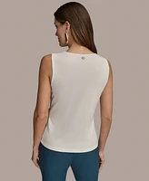 Donna Karan New York Women's Sleeveless Asymmetric Neckline Top, Regular & Petite Sizes