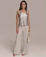 Donna Karan New York Women's Metallic Scoop-Neck Tank Top