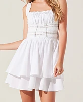 Astr the Label Women's Melaine Lace-Trim Fit & Flare Mini Dress