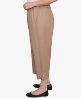 Alfred Dunner Plus Summer Solstice Relaxed Button Tab Capri Pants