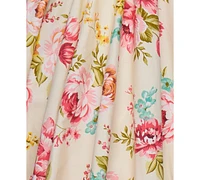 Alex & Sophia Juniors' Floral-Print Cotton Fit Flare Dress