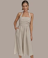 Donna Karan New York Women's Tie-Back Midi Dress