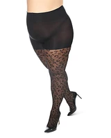 MeMoi Plus Curvy Diamond Sheer Control Top Tights Mm-2302