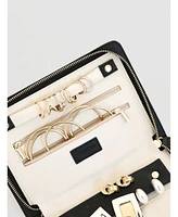 Augustnoa Travel Jewelry Organizer White