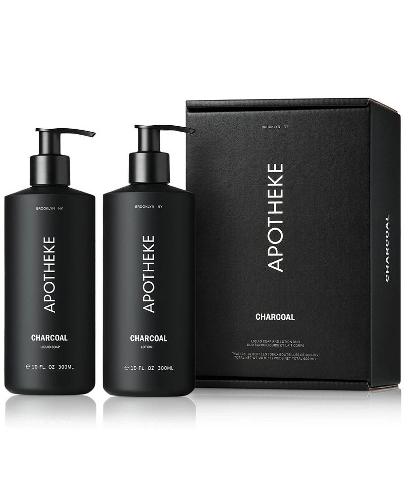 Apotheke 2-Pc. Charcoal Liquid Soap & Lotion Set