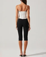 Astr the Label Women's Cardin High-Rise Capri Pants