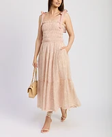 En Saison Women's Geraldine Smocked-Bodice Dress