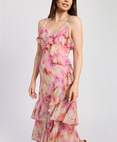 En Saison Women's Amari Ruffle-Trim Maxi Dress