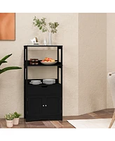 Gymax Bathroom Storage Cabinet w/Drawer Shelf Cupboard Floor