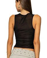 Edikted Women's Erica Sheer Gathered Top