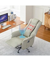 Office Chair with Foot Rest Automatic Executive Comfy Office Chair, Electric Recliner Chair, High-Back Power Office Chair, Ergonomic Office Chair w/Fo