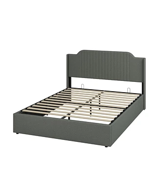 Stuart Hydraulic Lift Up Storage Upholstered Platform Bed