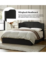 Stuart Hydraulic Lift Up Storage Upholstered Platform Bed