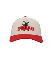 Marvel Men's Ultimate Spider-Man Spider Logo White & Red A-Frame Snapback Hat