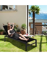 6-Position Chaise Lounge Chairs with Rustproof Aluminium Frame
