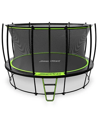 JumpFlex Hero Round Outdoor Backyard Trampoline 12FT 14FT 15FT with Net Enclosure & Ladder