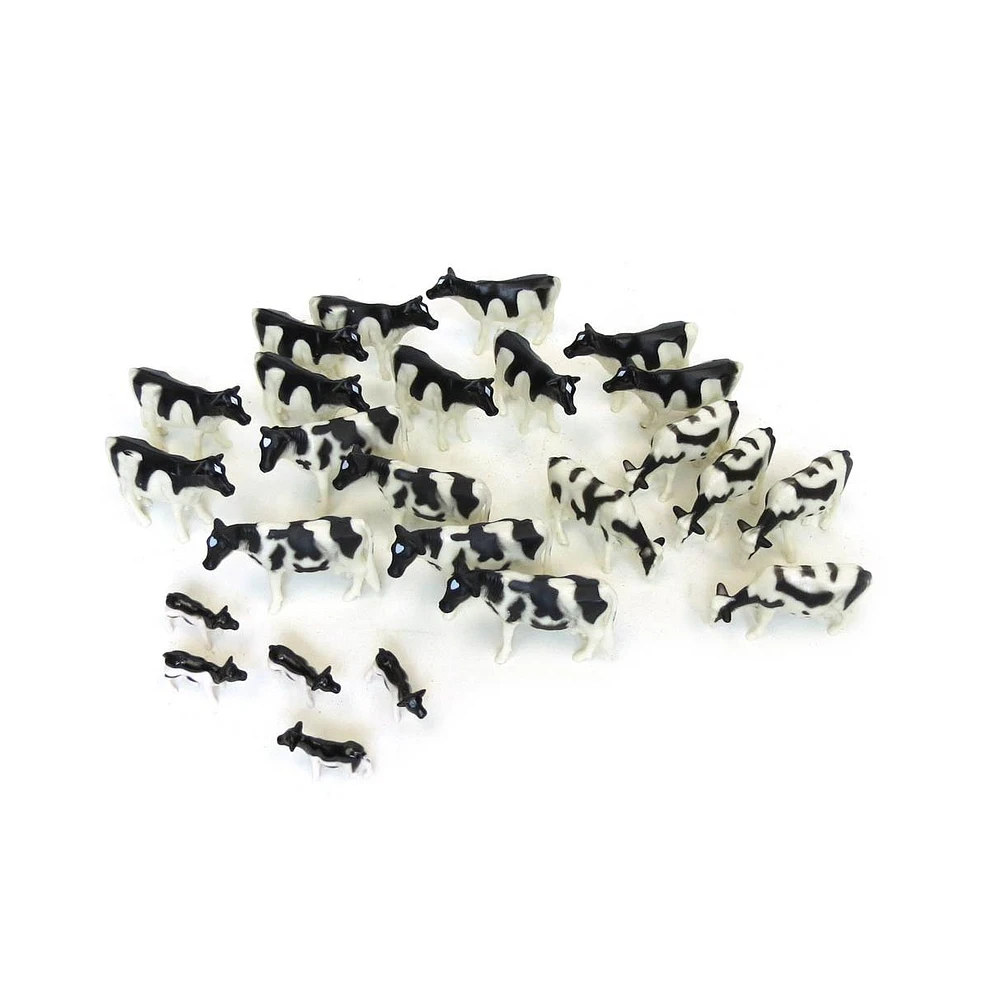 1/64th 25 Pack of Holstein Cattle