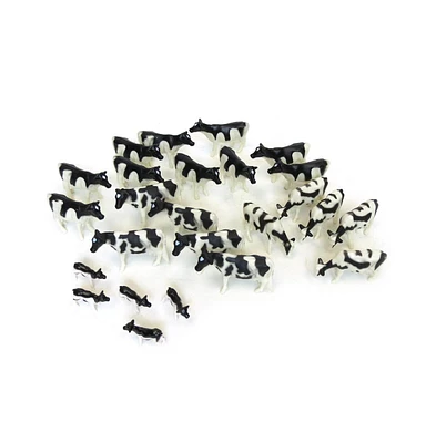 1/64th 25 Pack of Holstein Cattle