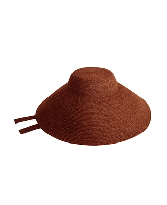 Reign Jute Hat In Burnt Sienna